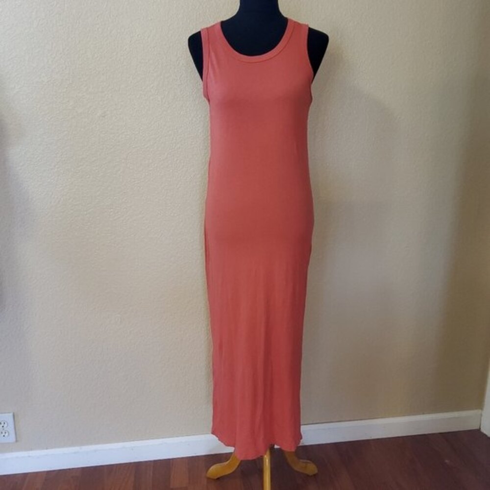 Current/Elliott Perfect Muscle Tee Tank Midi Jersey Knit Dress Size 0 XS New